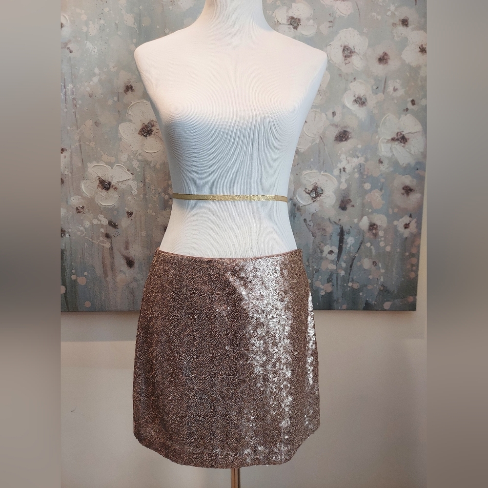 GAP gold sequin mini skirt